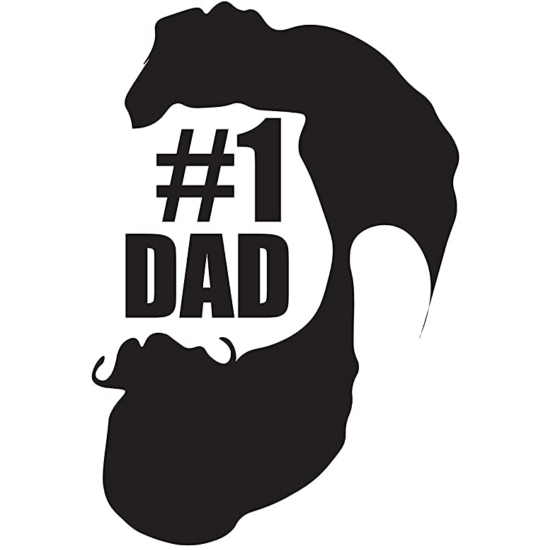 Number 1 Dad | Fathers Day Iron On Transfers Decals Patches Vinyl for T Shirts Fabric Clothing - secapparelonline
