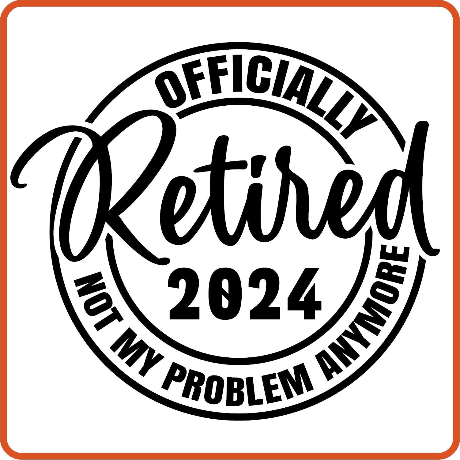 Officially Retired | Retirement Iron On Decals Patches by SEC Apparel - secapparelonline