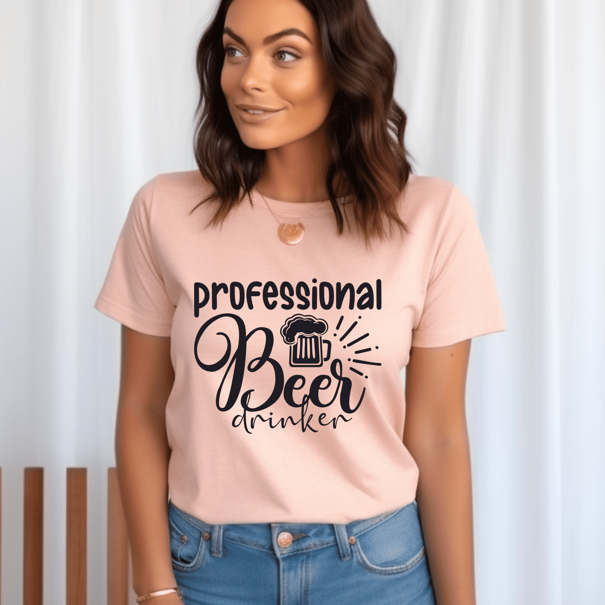 Oktoberfest Cheers! Professional Beer Drinker V - Neck or Crew Neck T-Shirt - Your Choice - secapparelonline