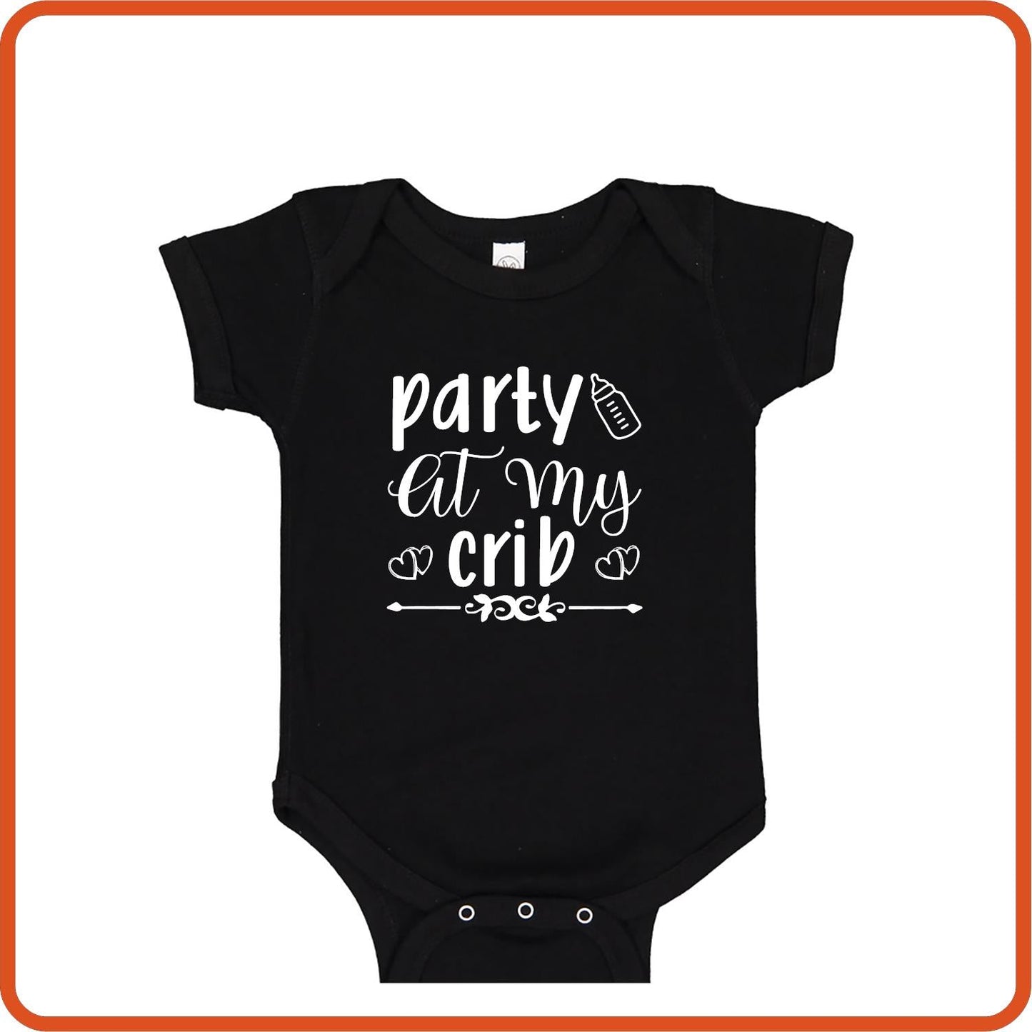 Party at My Crib | New Baby Shirt Bodysuit Onesies by SEC Apparel - secapparelonline