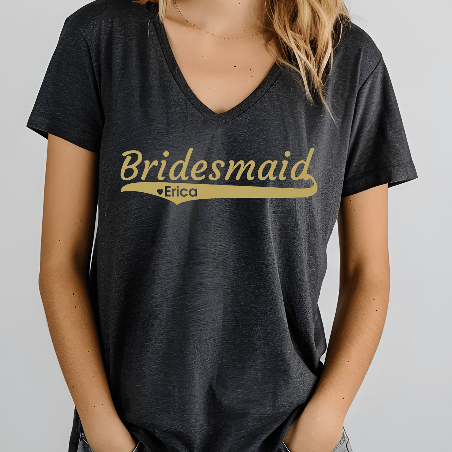 Personalized Bridesmaid Shirt | Crew neck | V Neck| Sweatshirt | Hoodie - secapparelonline