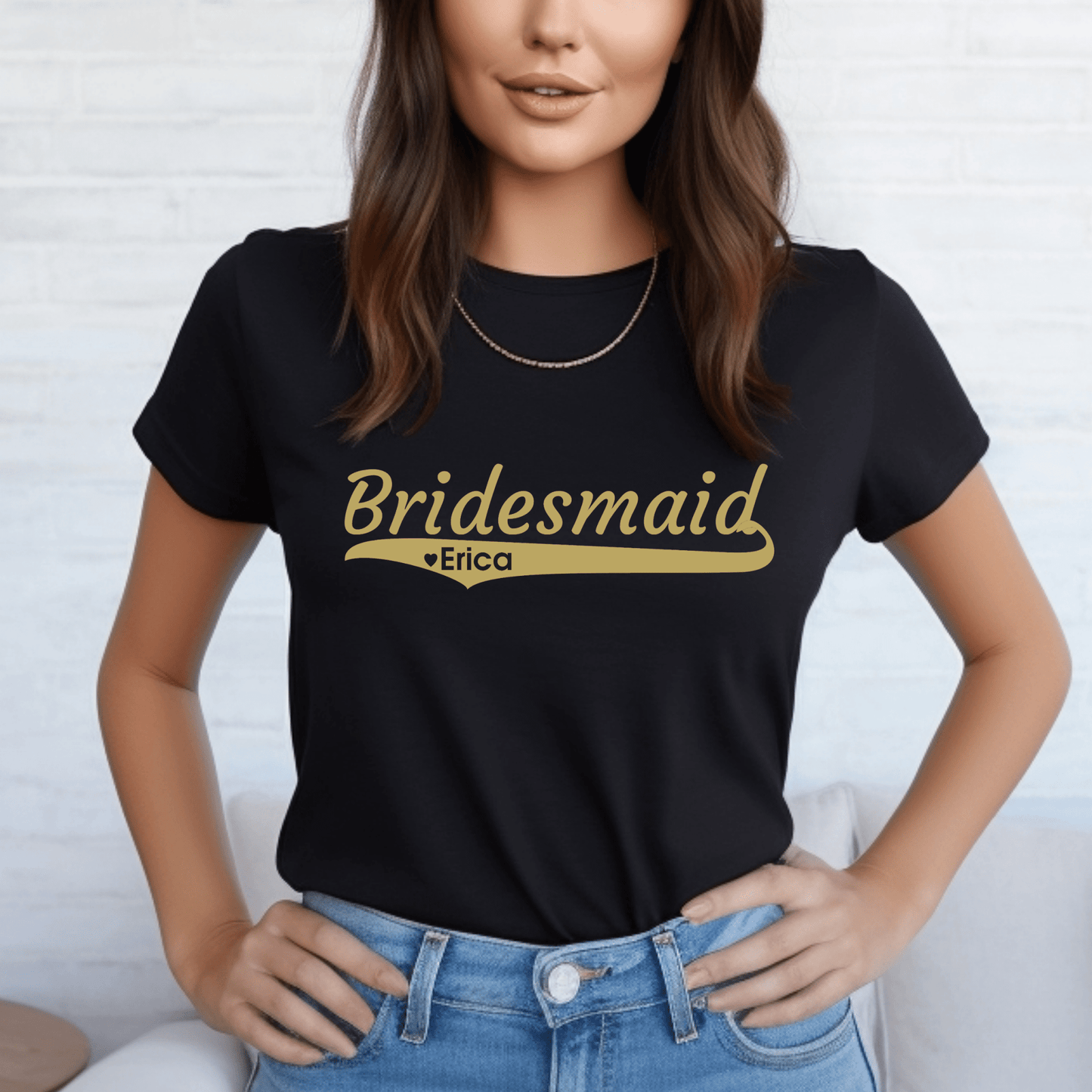 Personalized Bridesmaid Shirt | Crew neck | V Neck| Sweatshirt | Hoodie - secapparelonline