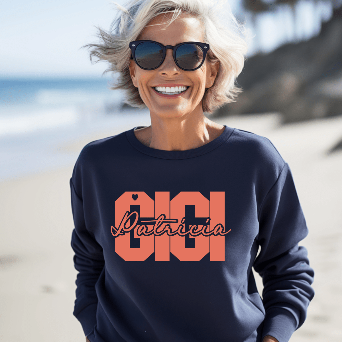 Personalized Grandma HTV Transfer - Custom Name Iron - On Vinyl for Shirts - Nana, Mimi, Gigi Designs - secapparelonline