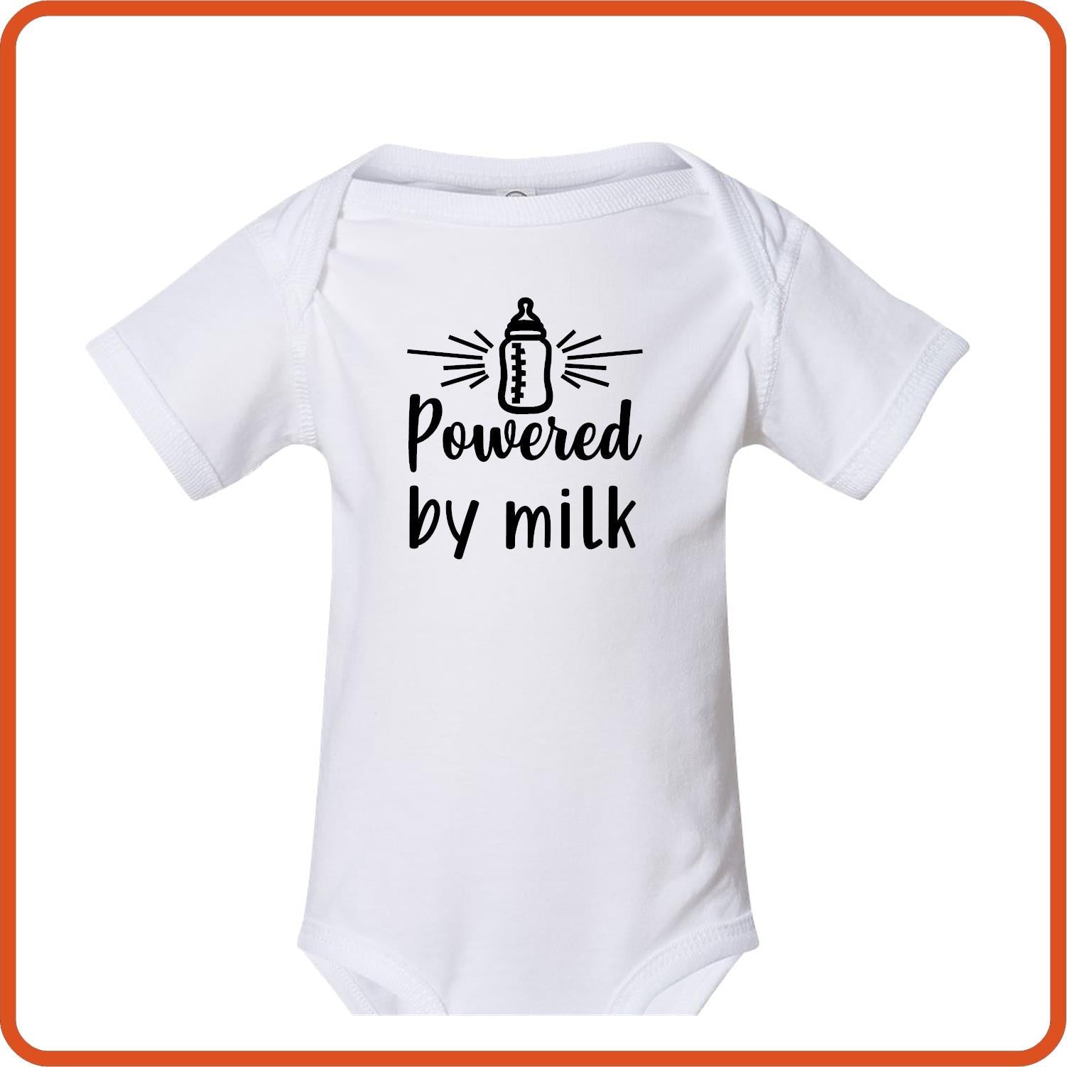 Powered By Milk | New Baby Shirt Bodysuit Onesies by SEC Apparel - secapparelonline