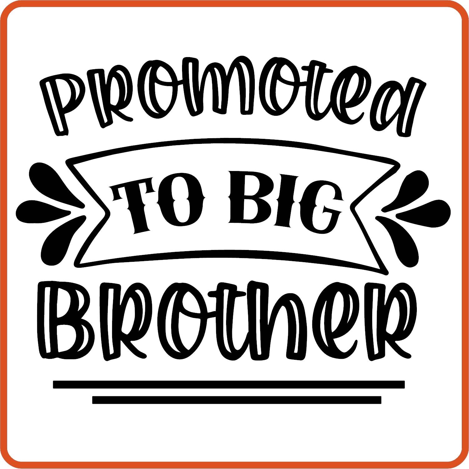 Promoted to Big Brother | Family Iron On Decals Patches by SEC Apparel - secapparelonline