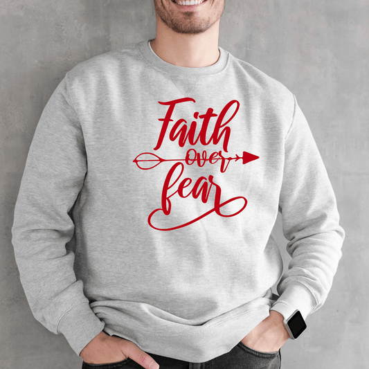 Religious Sweatshirt Hoodie | Unisex | SEC Apparel | Faith Over Fear - secapparelonline