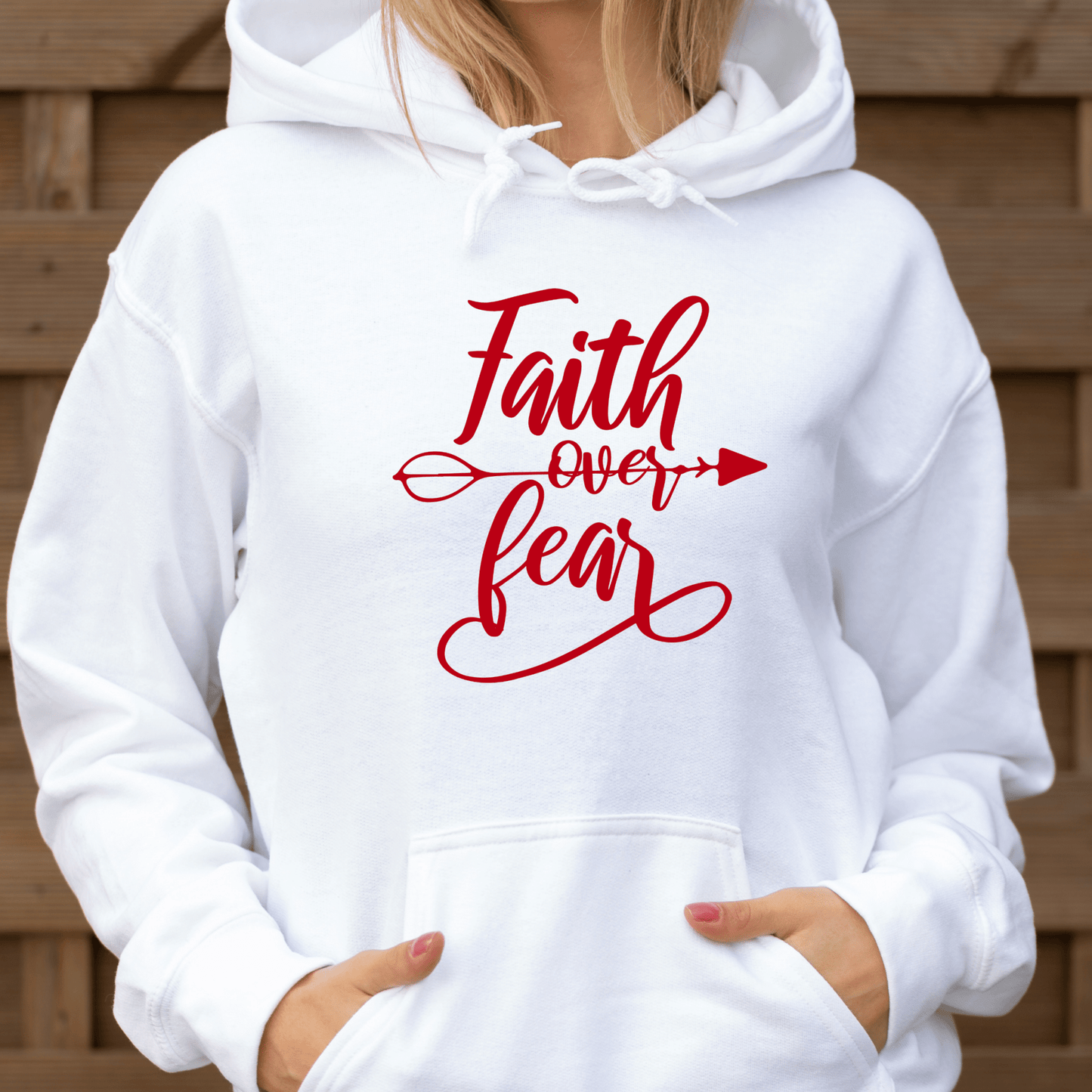 Religious Sweatshirt Hoodie | Unisex | SEC Apparel | Faith Over Fear - secapparelonline