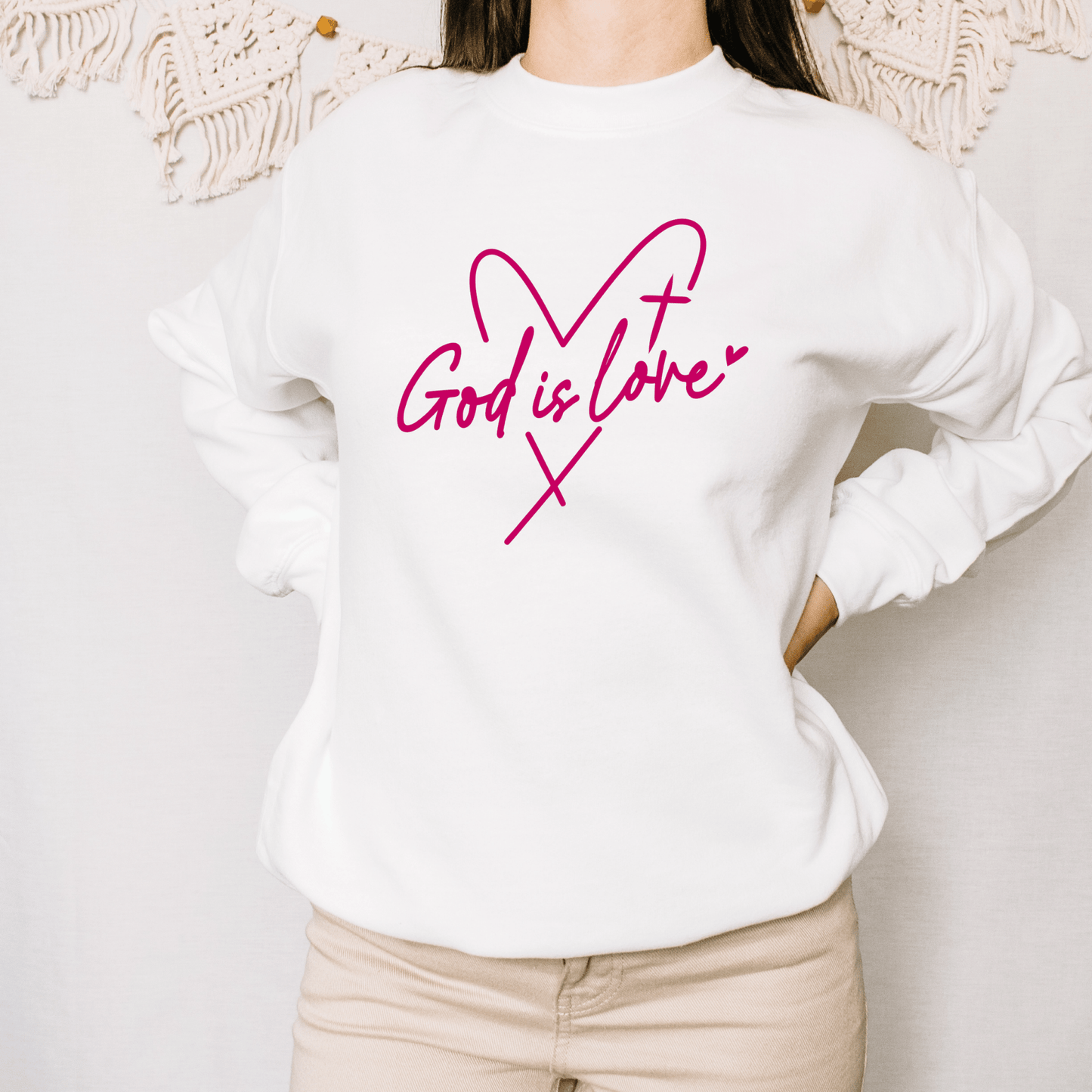 Religious Sweatshirt Hoodie | Unisex | SEC Apparel | God Is Love - secapparelonline