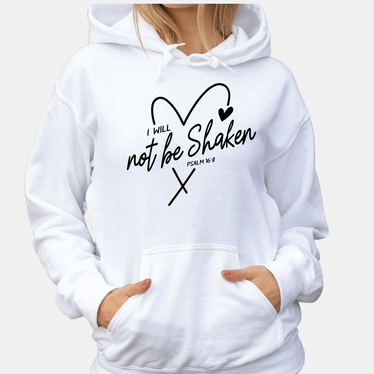 Religious Sweatshirt Hoodie | Unisex | SEC Apparel | I Will Not Be Shaken - secapparelonline