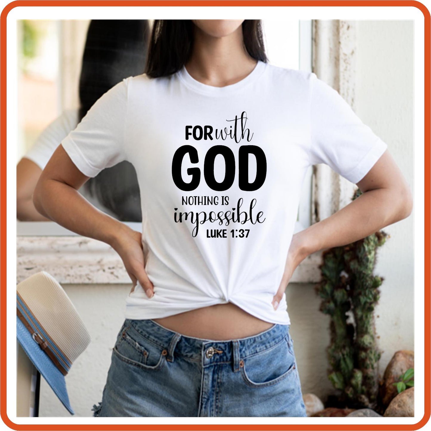 With God Nothing Is Impossible | Christian Religious T-Shirts by SEC Apparel