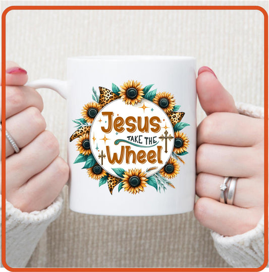 Jesus take the wheel | Christian | Religious Mugs -11oz Coffee Mug by SEC Apparel