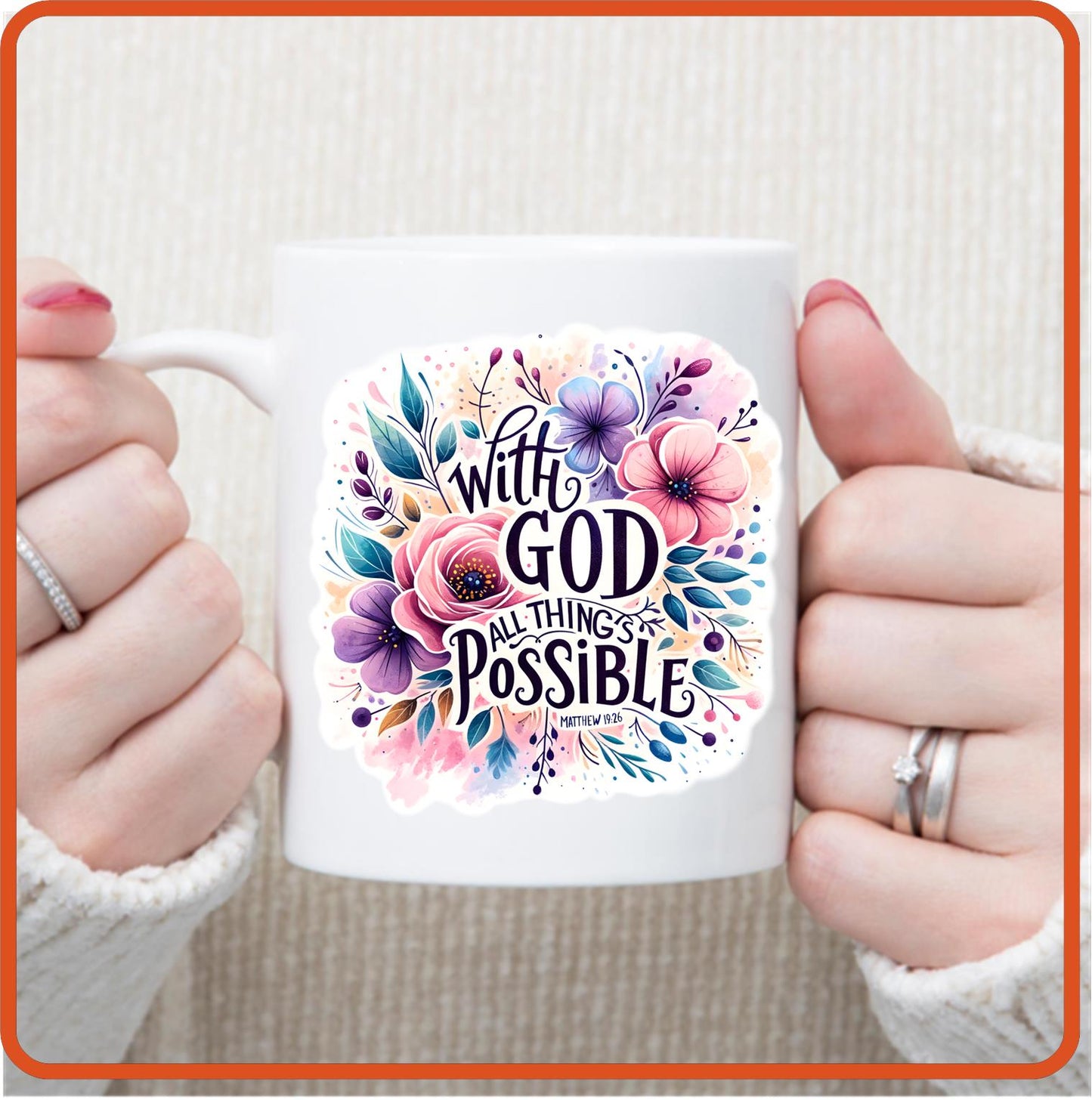 With God All Things Possible | Christian | Religious Mugs -11oz Coffee Mug by SEC Apparel