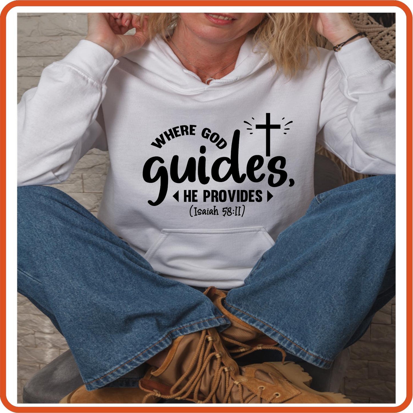 Where God Guides| Bible | Religious Iron On Decals Patches by SEC Apparel