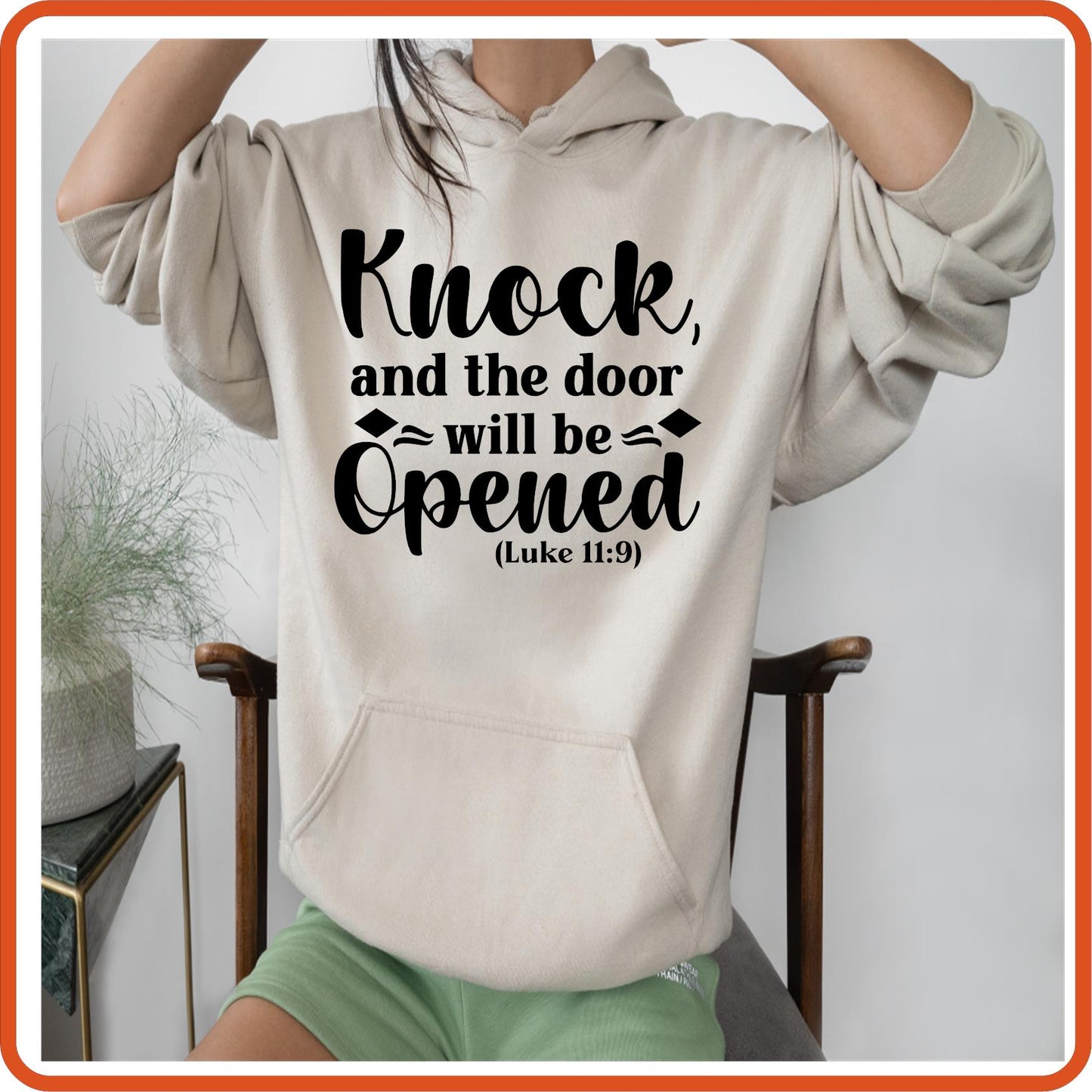 Knock and the Door will be Opened | Bible | Religious Iron On Decals Patches by SEC Apparel