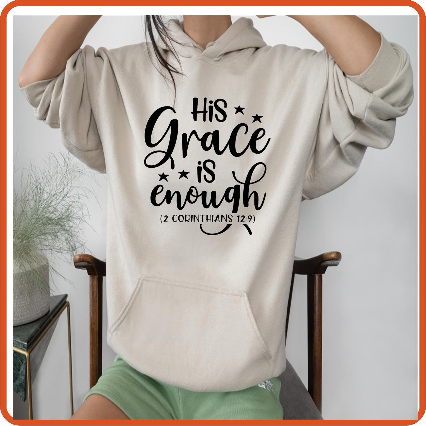 His Grace Is Enough | Bible | Religious Iron On Decals Patches by SEC Apparel