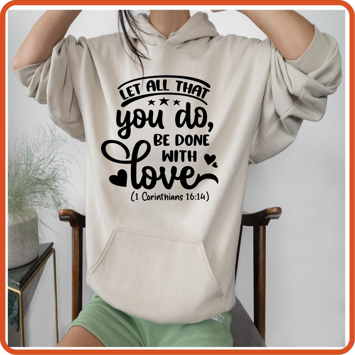 Let All that You Do Be Done With Love | Bible | Religious Iron On Decals Patches by SEC Apparel