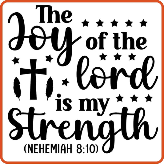 The Joy of the Lord | Bible | Religious Iron On Decals Patches by SEC Apparel