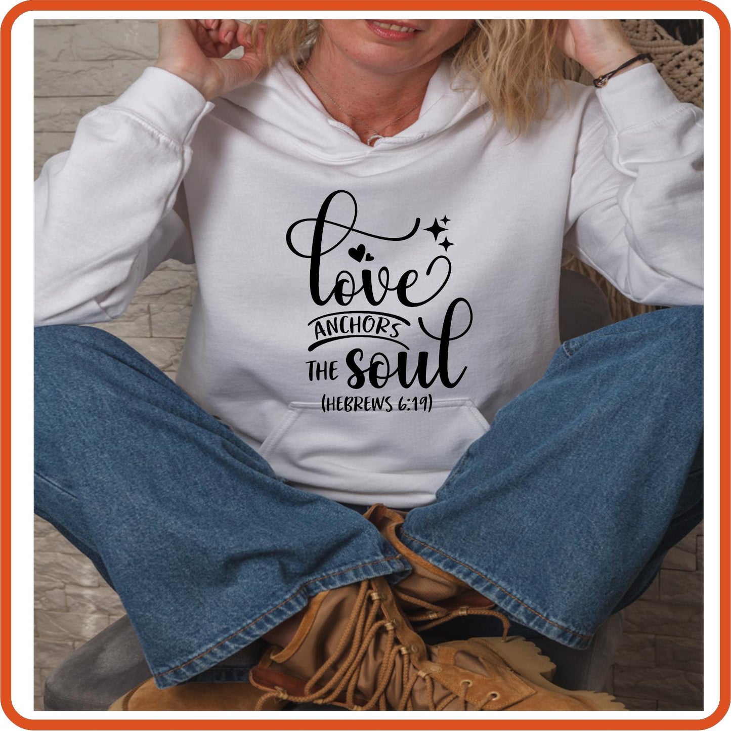 Love Anchors the Soul| Bible | Religious Iron On Decals Patches by SEC Apparel