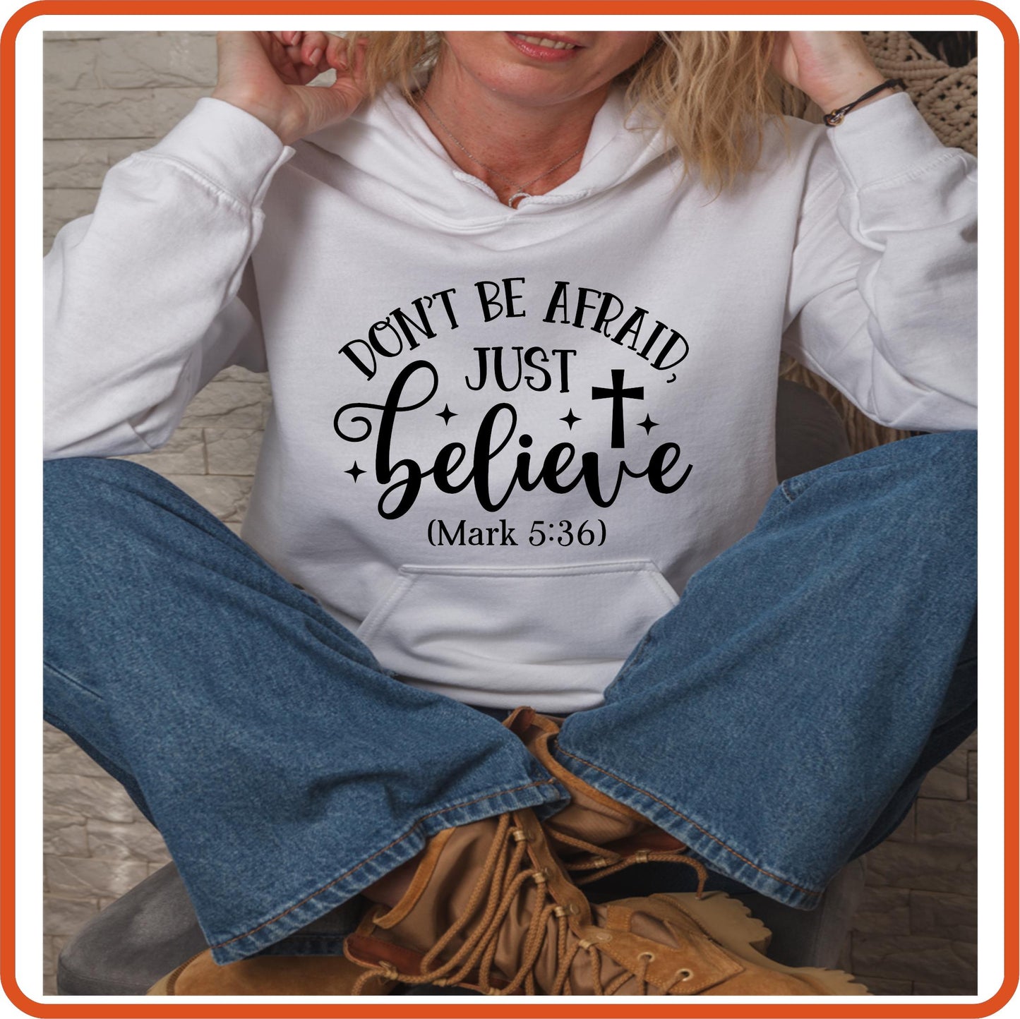 Don't Be Afraid Just Believe | Bible | Religious Iron On Decals Patches by SEC Apparel