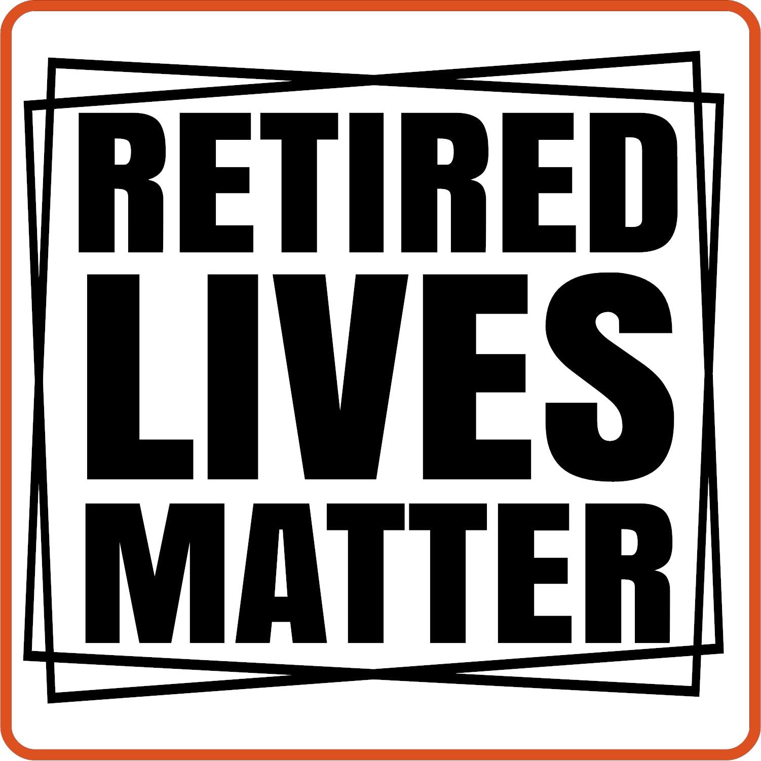 Retired Lives Matter | Retirement Iron On Decals Patches by SEC Apparel - secapparelonline
