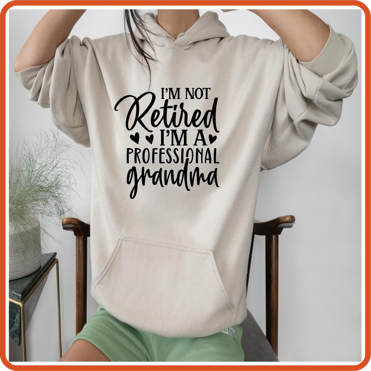 I'm Not Retired I'm a Professional Grandma | Retirement Iron On Decals Patches by SEC Apparel