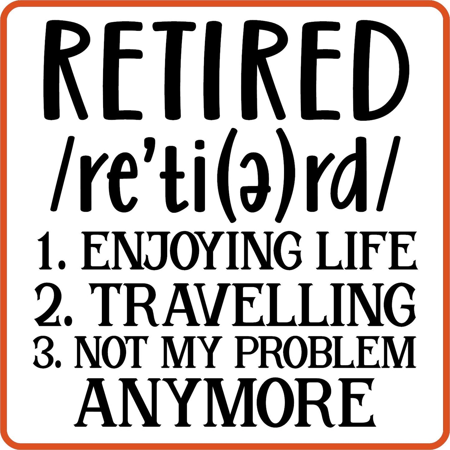 Retired  | Retirement Iron On Decals Patches by SEC Apparel