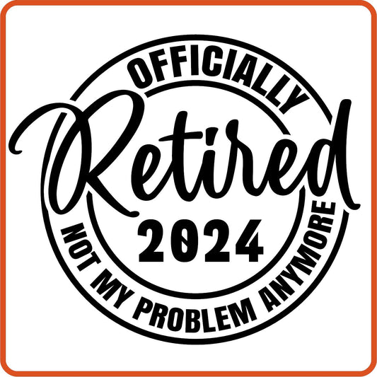 Officially Retired | Retirement Iron On Decals Patches by SEC Apparel