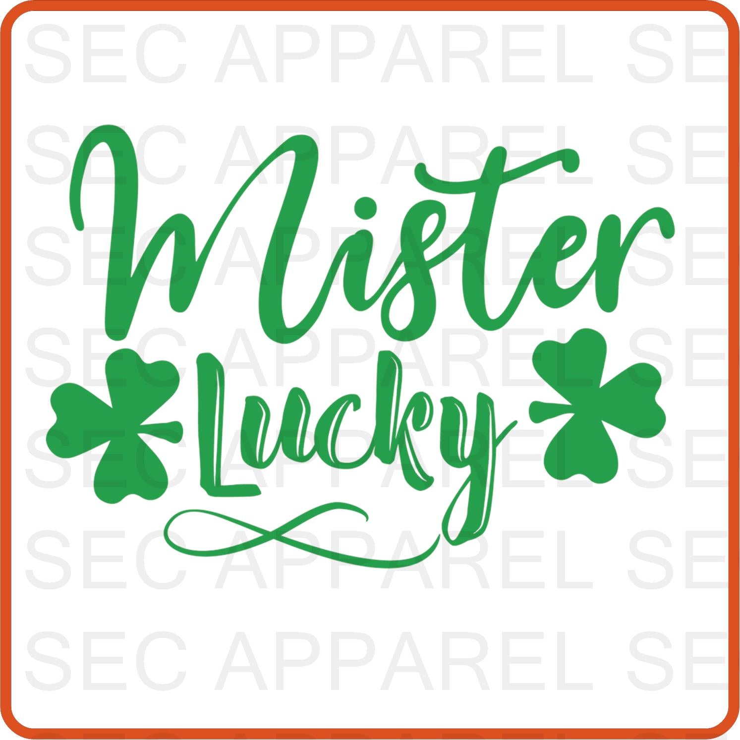 Saint Patrick's Iron On Decals Patches transfers vinyl for shirts, clothing | Mister Lucky - secapparelonline
