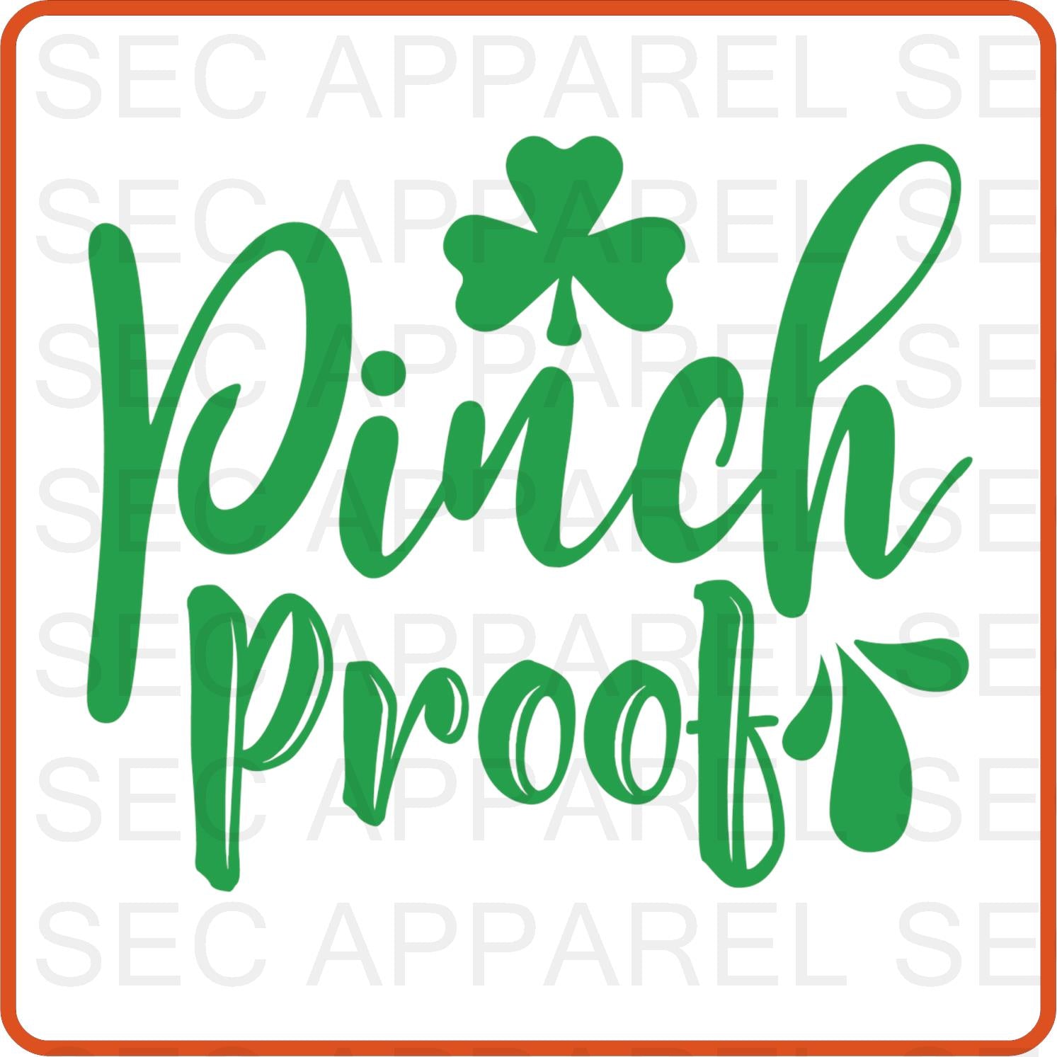 Saint Patrick's Iron On Decals Patches transfers vinyl for shirts, clothing | Pinch Proof - secapparelonline