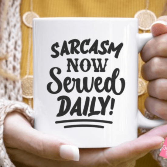 Sarcasm now served - 11oz Funny Mug by SEC Apparel - secapparelonline