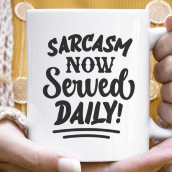 Sarcasm now served - 11oz Funny Mug by SEC Apparel - secapparelonline