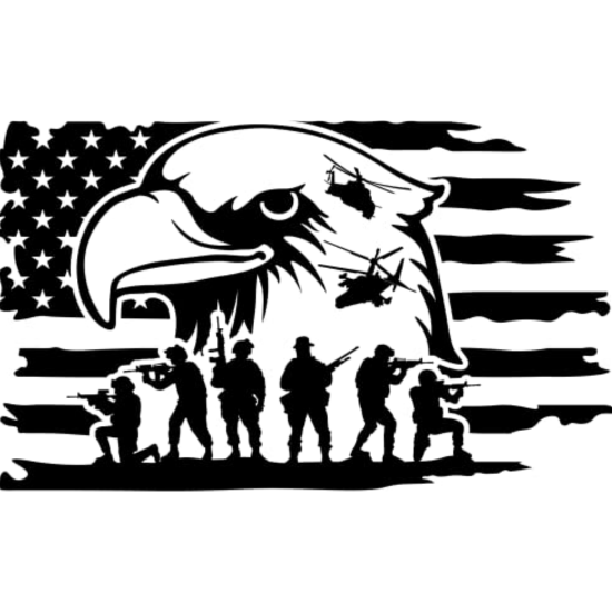 SEC Apparel American Flag Soldier Iron On Patches Decals Transfers Applique Letters for t Shirts Fabric Clothing | - secapparelonline