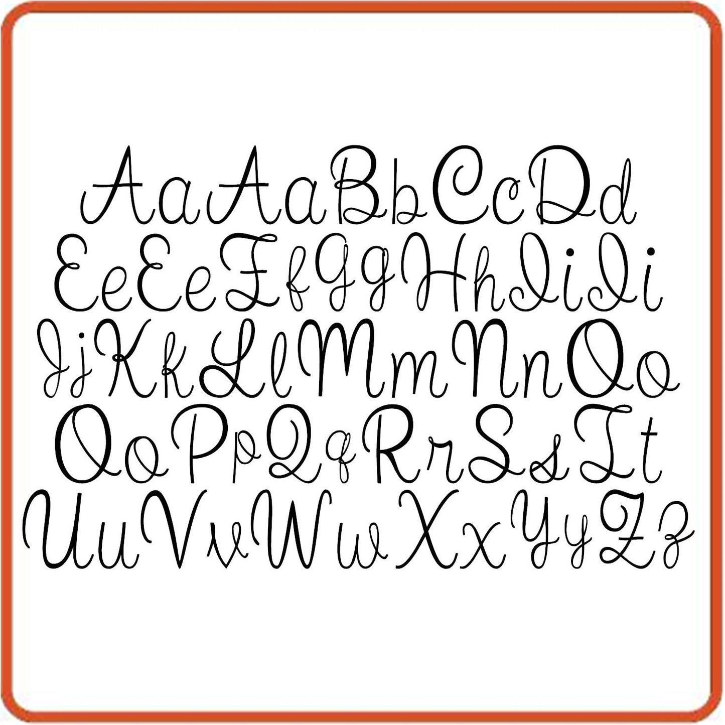 SEC Apparel Cursive Iron On Letters,1.5 Inch Uppercase and Lowercase - Black, Blue, Gray, White, Green, Orange, Pink, Gold, Red, Yellow, Silver, Glitter Gold, Glitter Red - secapparelonline