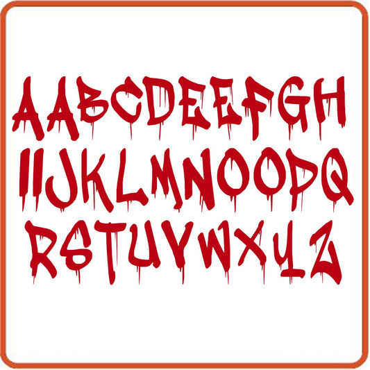 SEC Apparel Iron - On 3" Dripping Letters - secapparelonline