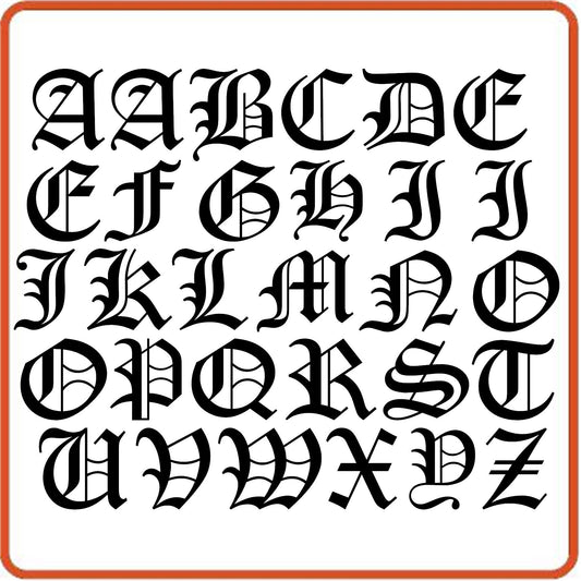 SEC Apparel Old English Iron On Letters, 2 Inch - secapparelonline