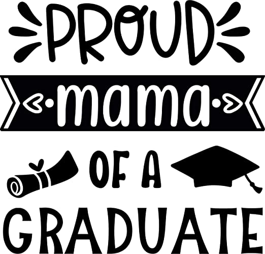 SEC Apparel Proud Mama of a Graduate Iron On Transfers Decals Patches Vinyl for T Shirts Fabric Clothing - secapparelonline