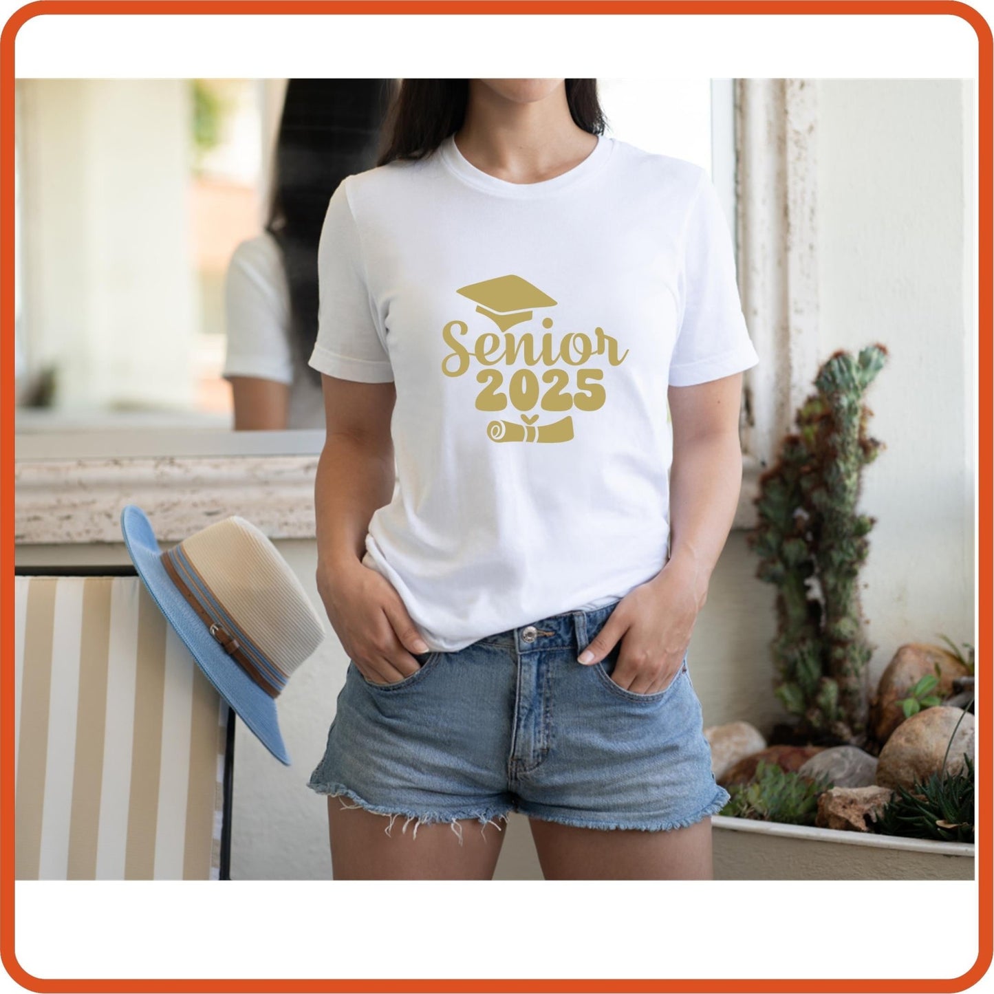 SEC Apparel Senior 2025 Graduate Iron On Transfers Decals Patches Vinyl for T Shirts Fabric Clothing - secapparelonline