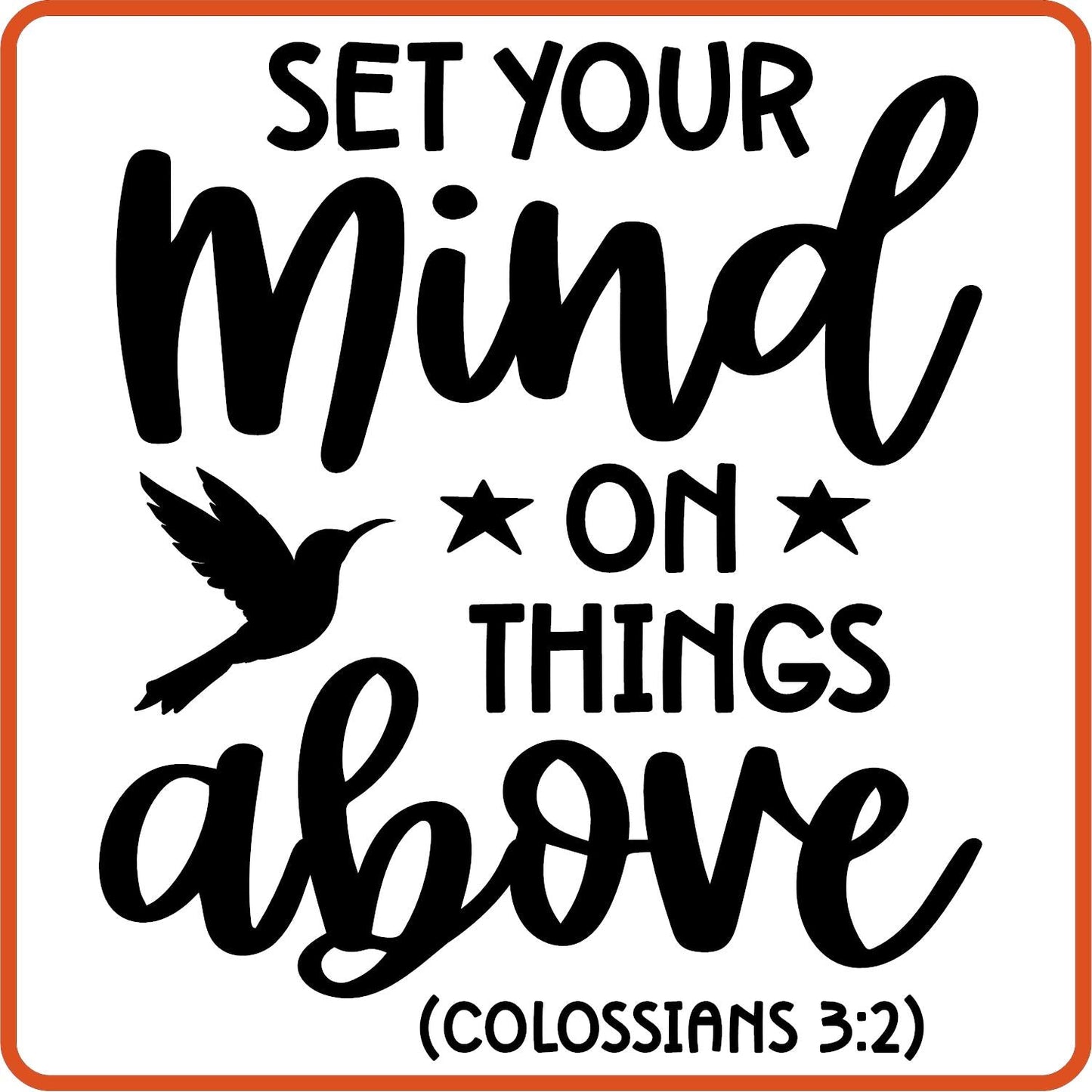 Set Your Mind On Things | Bible | Religious Iron On Decals Patches by SEC Apparel - secapparelonline