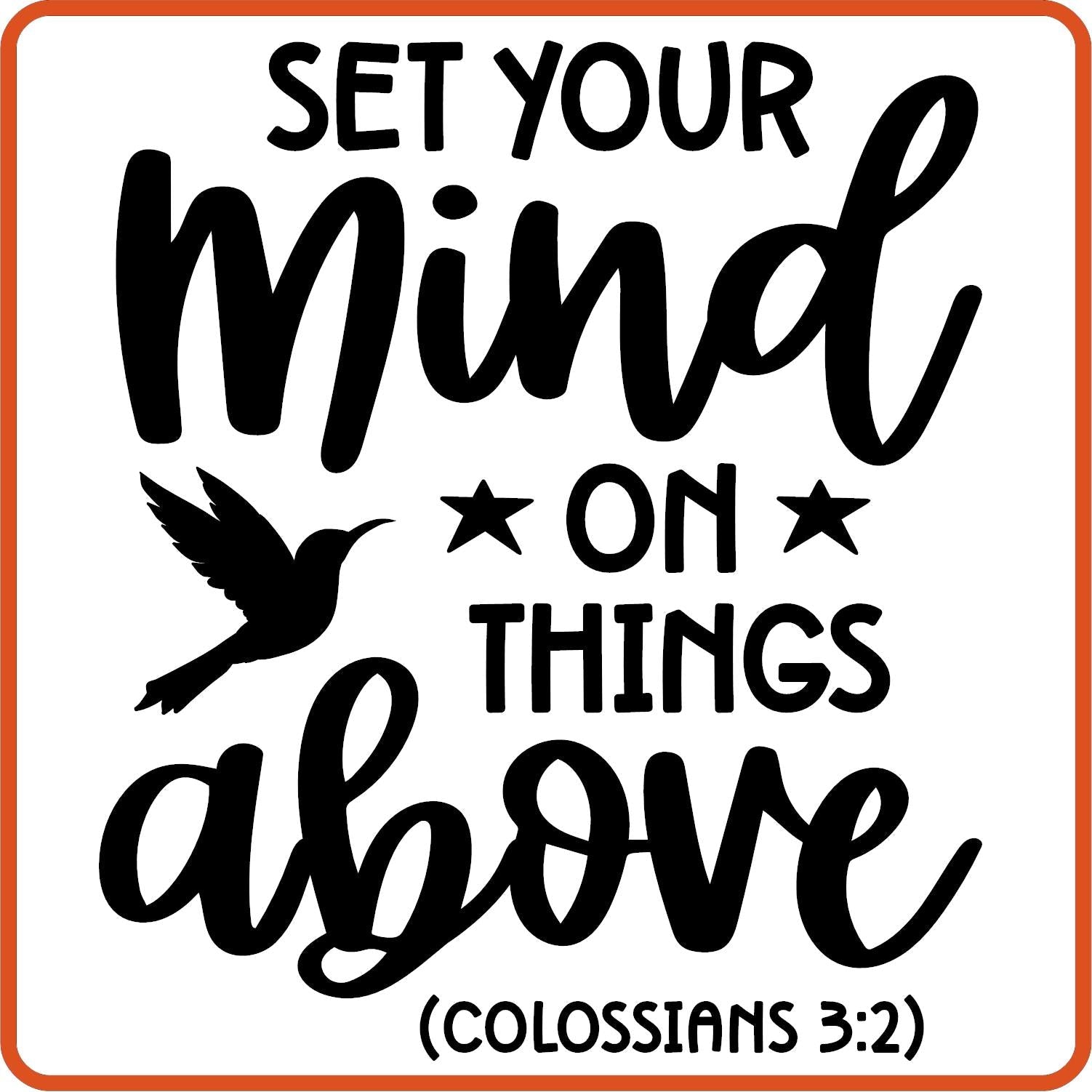 Set Your Mind On Things | Bible | Religious Iron On Decals Patches by SEC Apparel - secapparelonline