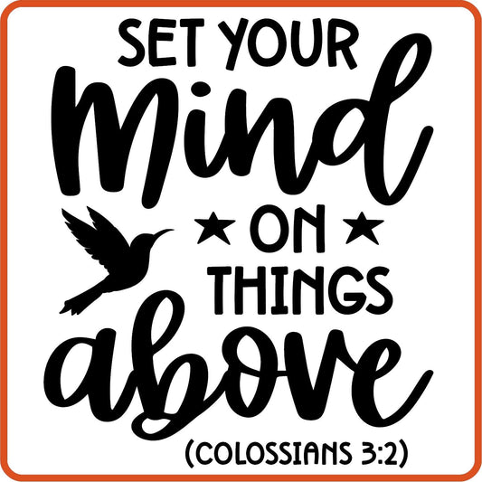 Set Your Mind On Things | Bible | Religious Iron On Decals Patches by SEC Apparel - secapparelonline