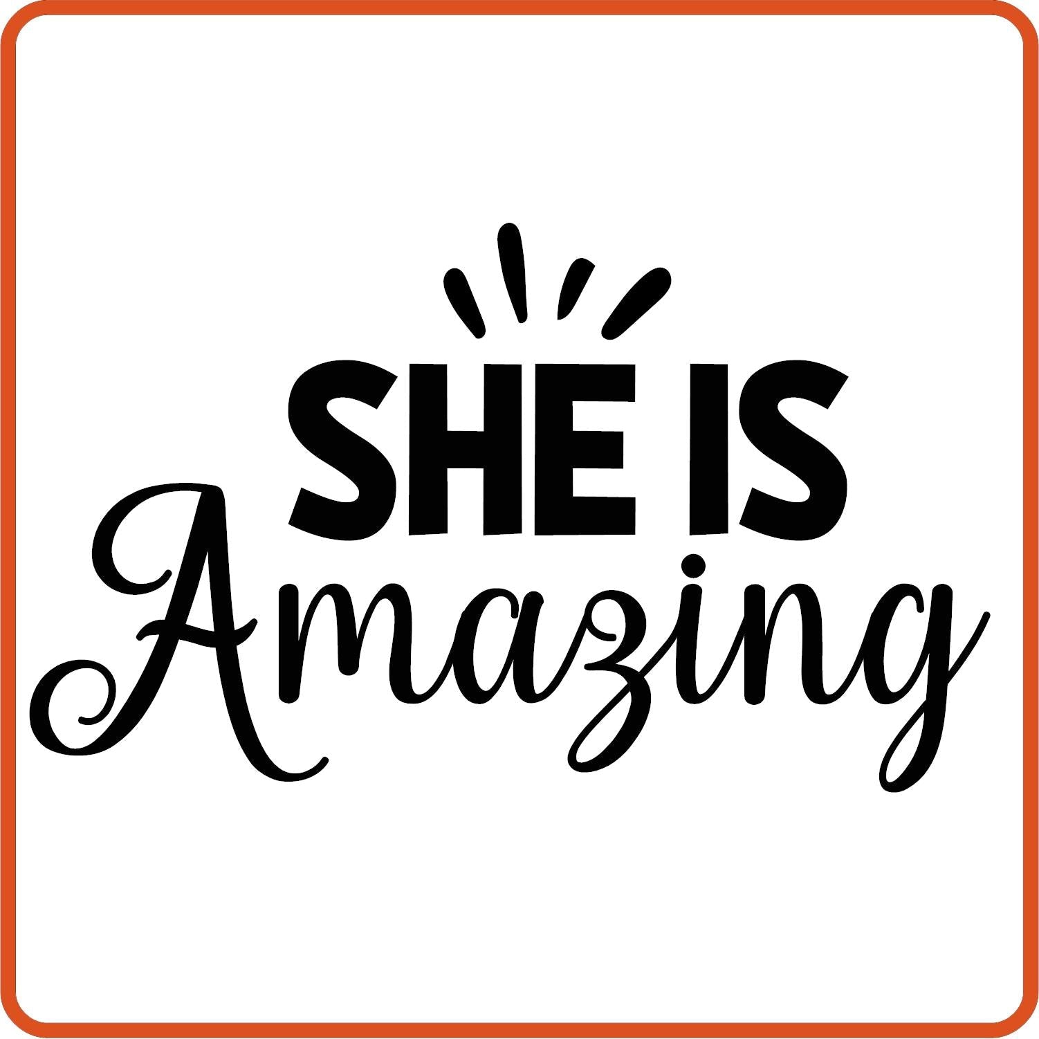 She Is Amazing | New Baby Iron On Decal Patches by SEC Apparel - secapparelonline