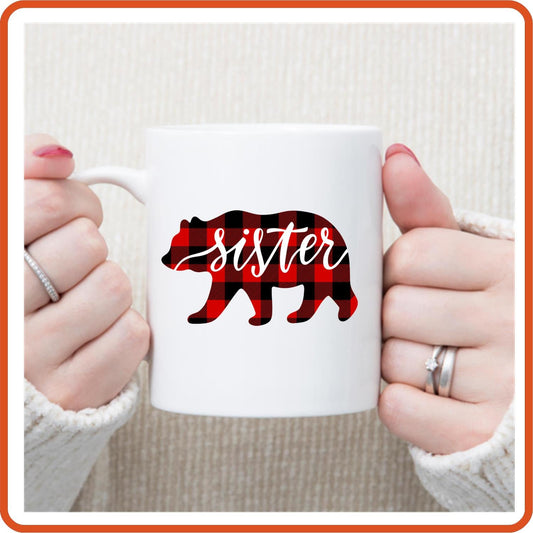 Sister | Bear | Family Mugs - 11oz Coffee Mug by SEC Apparel - secapparelonline