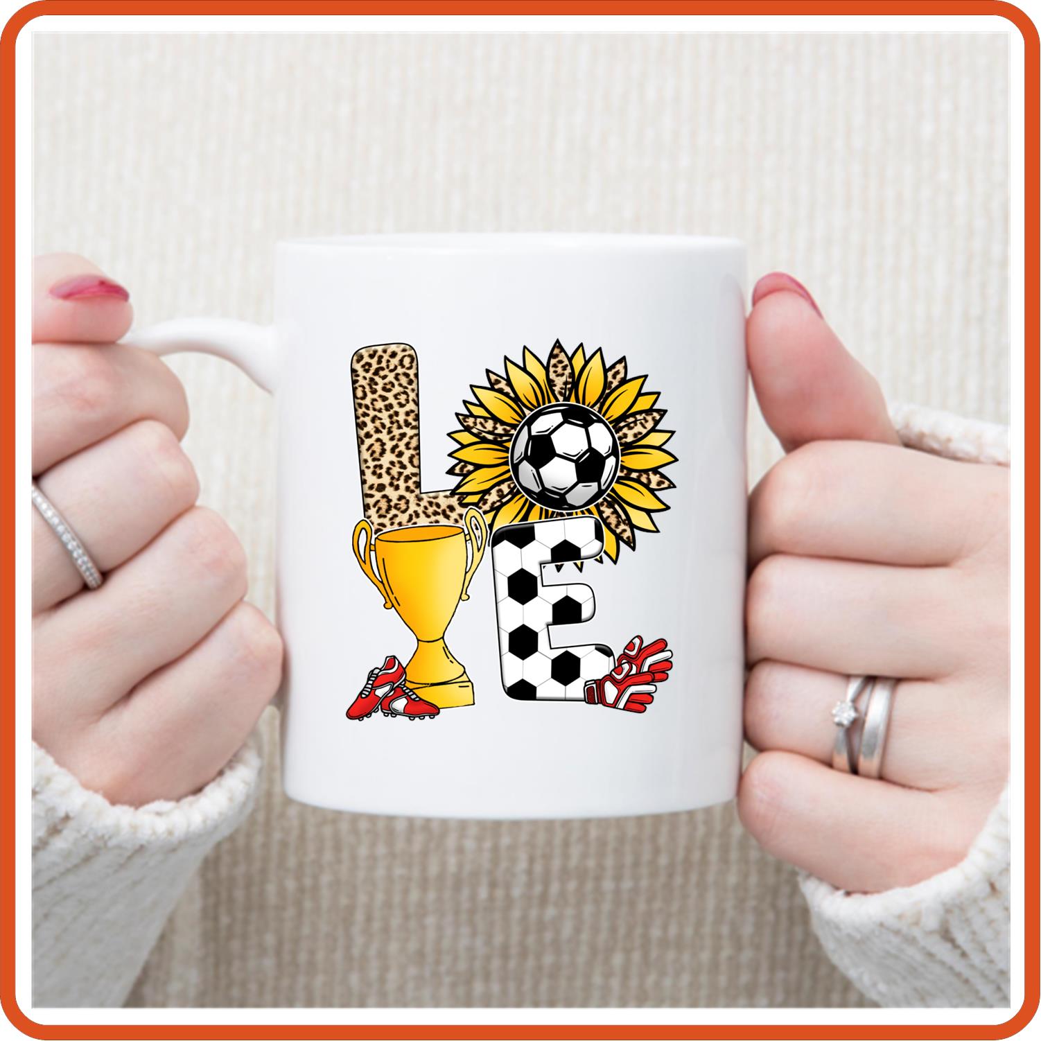 Soccer Fan Mugs - 11oz Coffee Mug | Sport Fan Mugs | Love Soccer - secapparelonline
