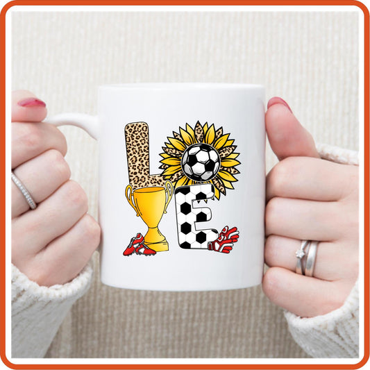 Soccer Fan Mugs - 11oz Coffee Mug | Sport Fan Mugs | Love Soccer - secapparelonline