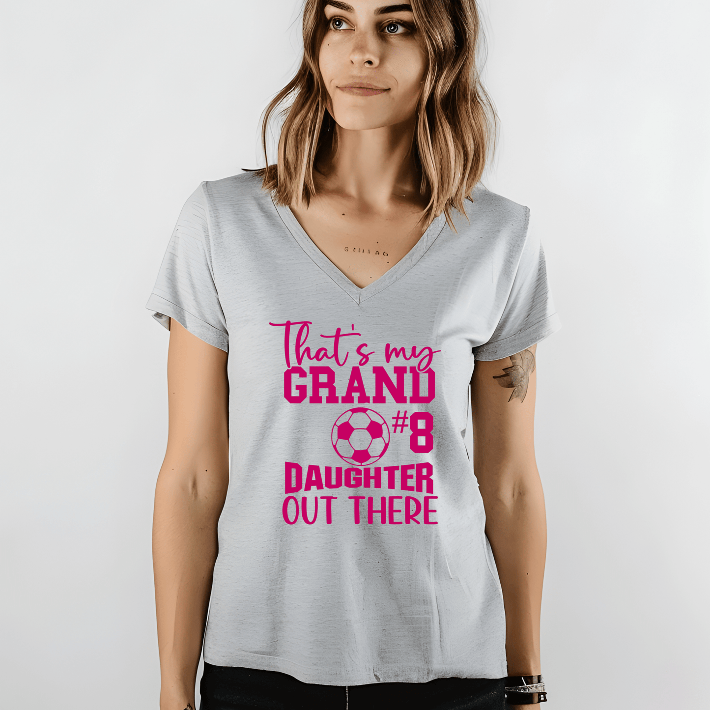 Soccer Grandma Shirt | Crew neck | V Neck| Sweatshirt | Hoodie | Thats my Granddaughter - secapparelonline