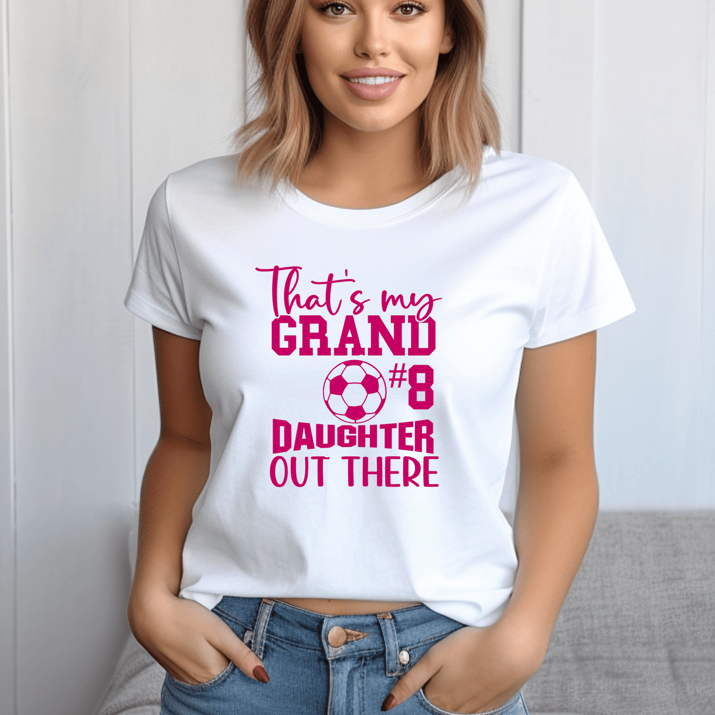 Soccer Grandma Shirt | Crew neck | V Neck| Sweatshirt | Hoodie | Thats my Granddaughter - secapparelonline