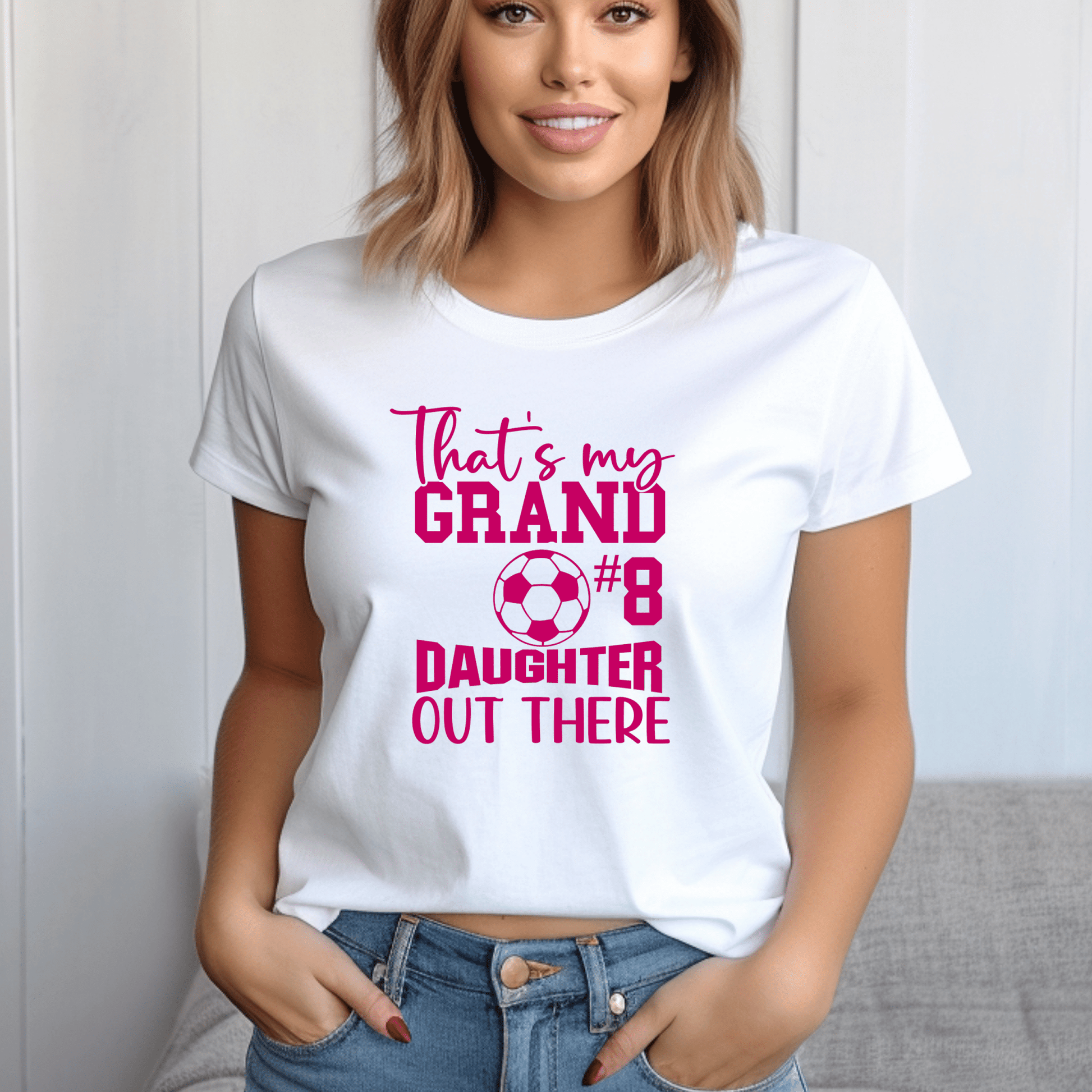 Soccer Grandma Shirt | Crew neck | V Neck| Sweatshirt | Hoodie | Thats my Granddaughter - secapparelonline