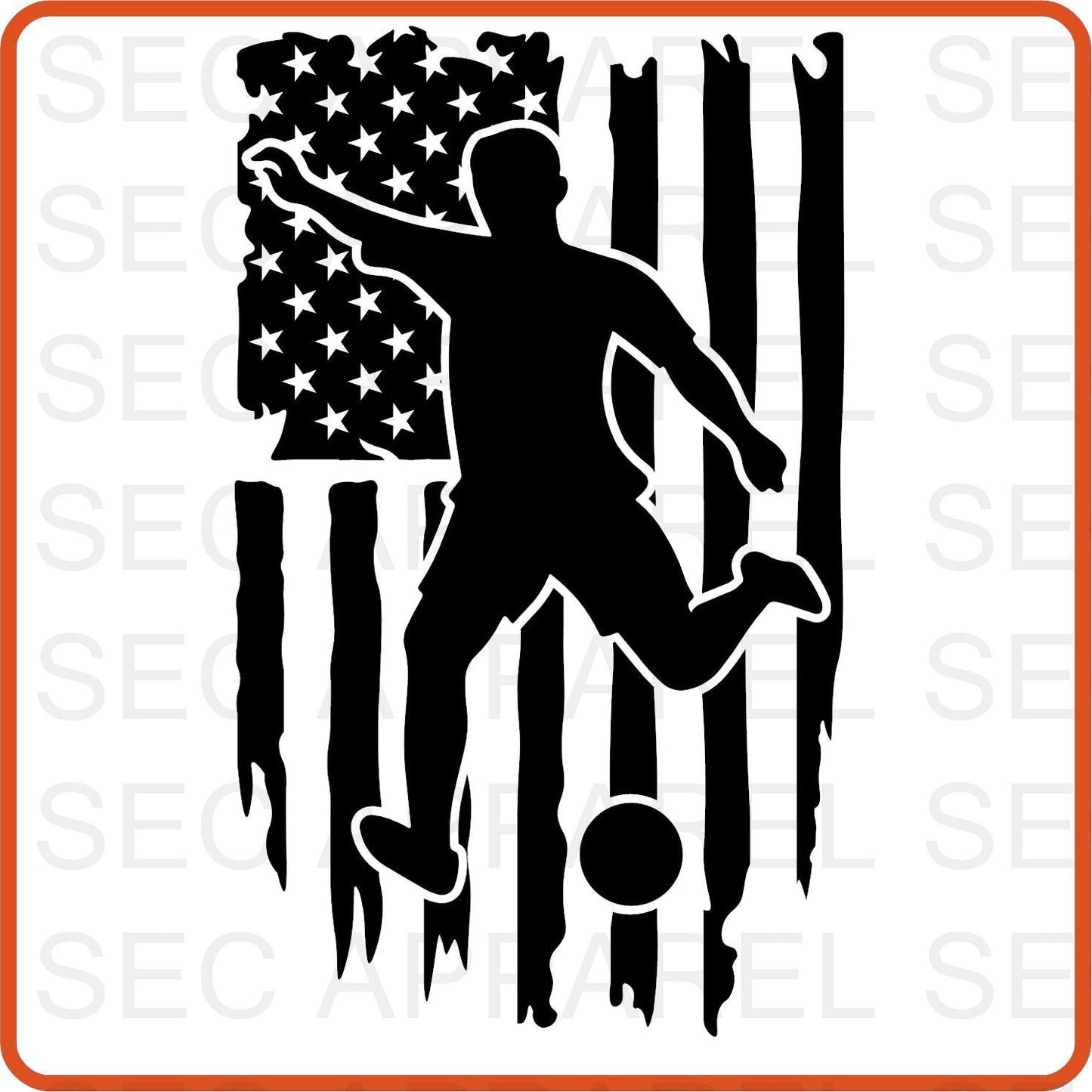 Soccer Iron On Decals Patches transfers vinyl for shirts, clothing | Sport Fan| Soccer Flag 1 - secapparelonline