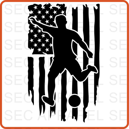 Soccer Iron On Decals Patches transfers vinyl for shirts, clothing | Sport Fan| Soccer Flag 1 - secapparelonline