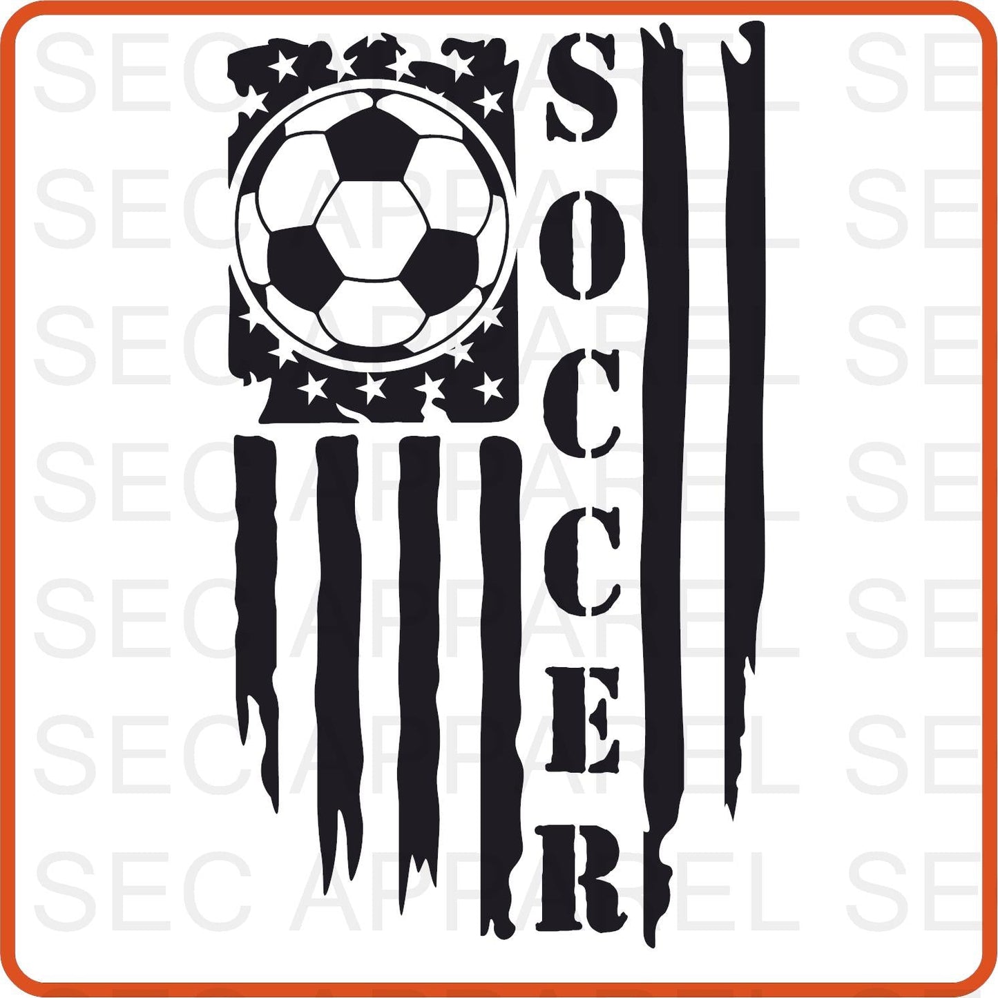Soccer Iron On Decals Patches transfers vinyl for shirts, clothing | Sport Fan| Soccer Flag - secapparelonline